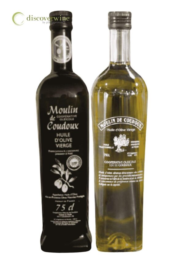 AOP and Tradition Olive Oil<br>Moulin de Coudoux<br>3x75cl AOP<br>3x75cl Tradition<br>Unit price